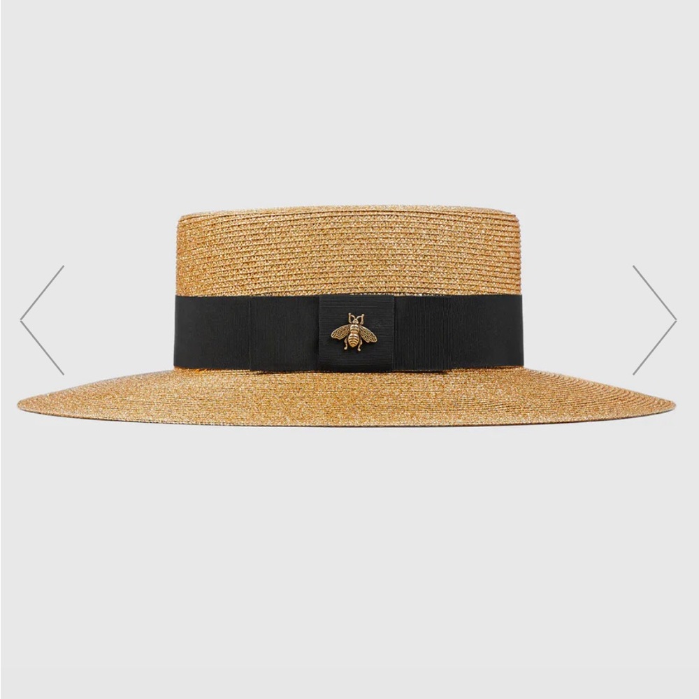 Straw hat with bee - Picture 2 of 4
